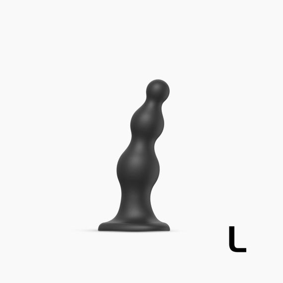 Насадка для страпона Strap-On-Me Dildo Plug Beads Black L Sex Aura