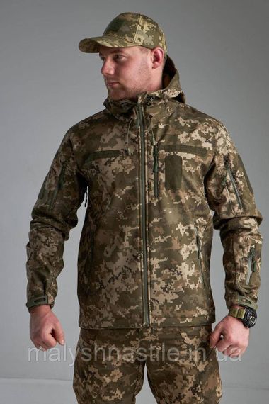 Куртка Soft Shell SKMilitary Піксель ЗСУ | Зображення 1