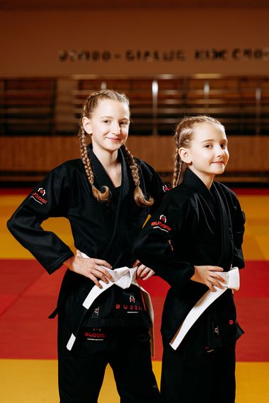 Чорне дитяче кімоно для дівчаток, джиу-джитсу, TM BUDOGI, зріст 120 см, щільність 350 гр/м.кв. | Зображення 6