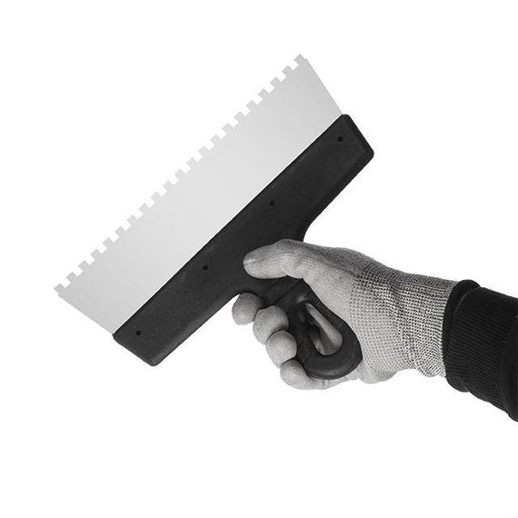 Шпатель з нержавійної сталі 250 мм, зубці 6*6 мм INTERTOOL KT-2256 | Зображення 2