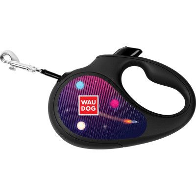 Поводок для собак WAUDOG R-leash "Ракетостроение" XS до 12 кг 3 м черный (8123-0124-01) | Зображення 1