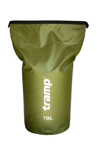 Гермомішок Tramp PVC 70л olive, водонепроникний для туризму спорту риболовлі сплаву | Зображення 2
