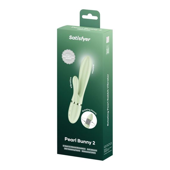 Вібратор-кролик Satisfyer Pearl Bunny 2 Light Green Sex Aura | Зображення 7