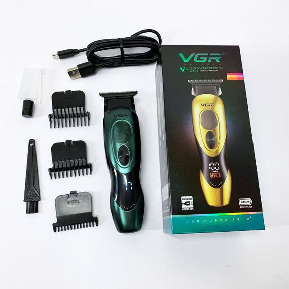 Професійний тример з набором насадок VGR, Акумуляторна машинка-тример для стрижки волосся DE-42 | Зображення 1