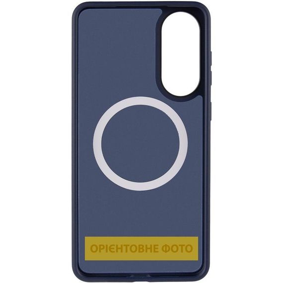 TPU+PC чохол Metal Buttons with MagSafe Colorful для Samsung Galaxy S25 Edge Сірий / Grey Синій / Navy Blue | Зображення 2