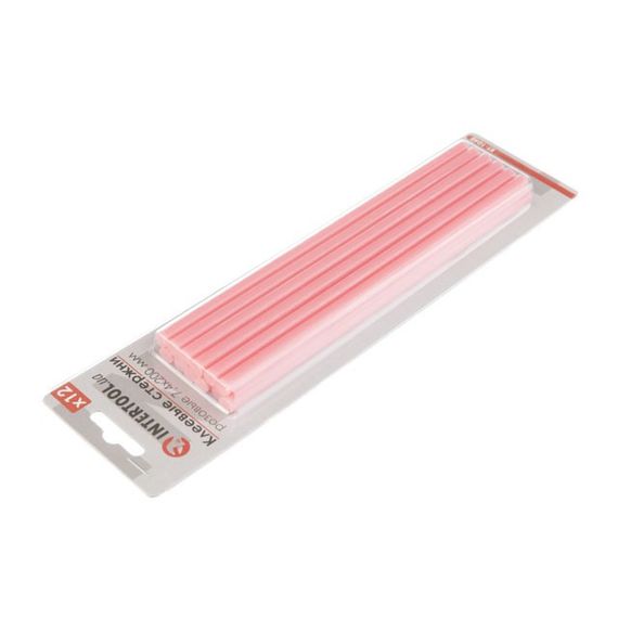 Комплект стрижнів клейових рожевих 7,4*200 мм, 12 од. INTERTOOL RT-1048 | Зображення 1