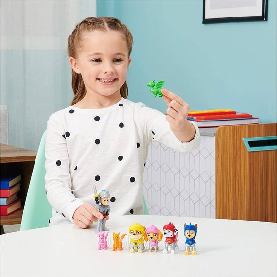 Набір фігурок Щенячий патруль Лицарі рятувальники. Райдер, щенята і дракони. Paw Patrol Rescue Knights Ryder and Pups. | Зображення 6