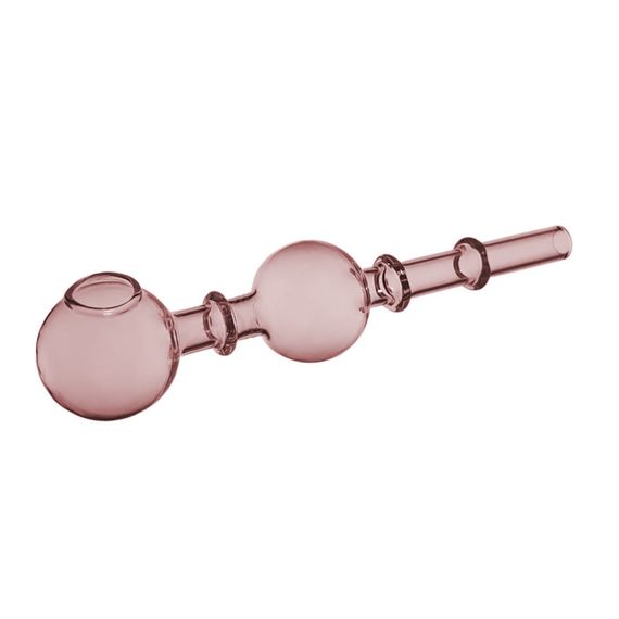 Кальян Стеклянная Трубка Колба 15 см "Oil Pipe Two Balls Pink" | Зображення 2