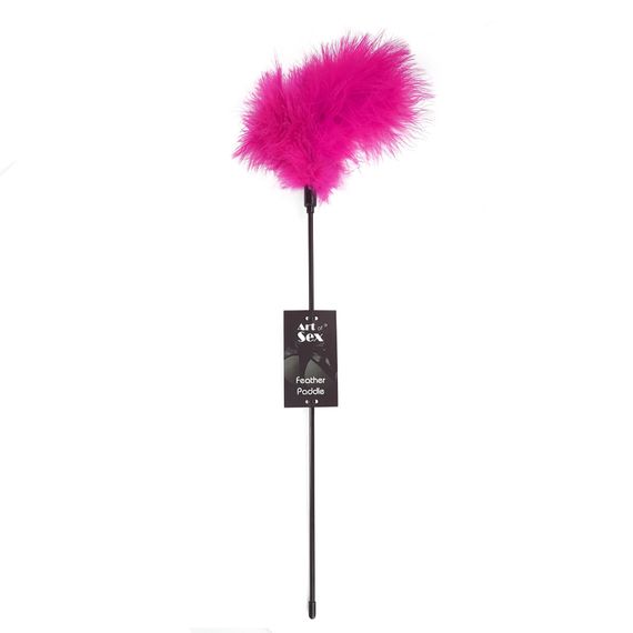 Щекоталка с пером индюка Art of Sex – Feather Paddle, темно-розовая | Зображення 2