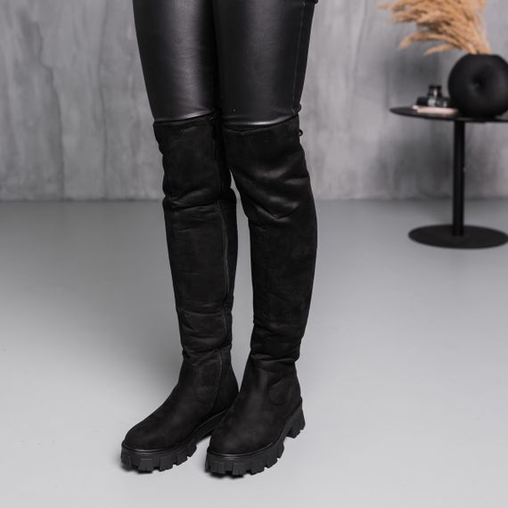 Ботфорты женские зимние Fashion Chief 3875 36 размер 235 см Черный