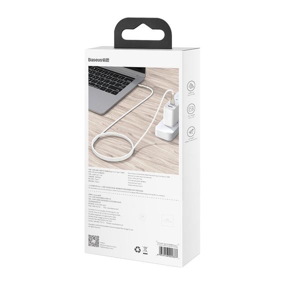 Дата кабель USB-C to USB-C 2.0m 100W metal black Baseus (CATJK-D01) | Зображення 4