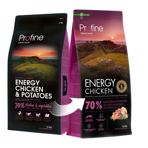 Корм сухий Profine Energy Chicken and Potatoes для активних собак усіх порід, з куркою та картоплею, 12 кг | Зображення 3
