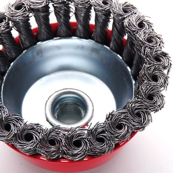 Щітка чаша сталеві витки 100 мм (УШМ) APRO 8304411