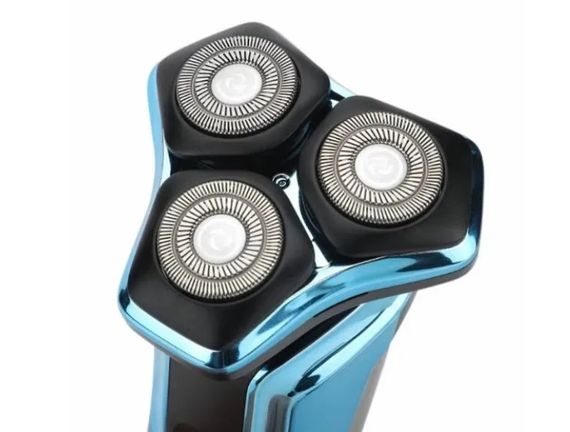 Электробритва роторная аккумуляторная VGR V-313 BLUE мужская бритва с триммером для бритья Голубая | Зображення 2