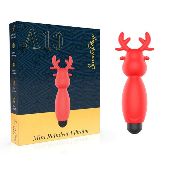 Міні-вібратор - Erospace Sweet Play Mini Reindeer Vibrator A10 Sex Aura