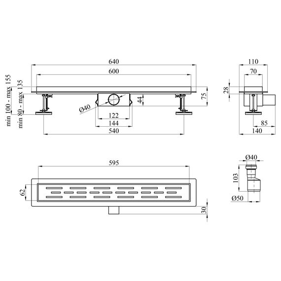 Линейный трап Kroner KRP Eifel L60 Linien с сухим затвором (CV034168) | Зображення 4