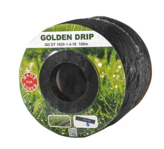 Капельная лента 8 mil шаг 10см бухта 100 метров эмитерная GOLDEN DRIP | Зображення 6
