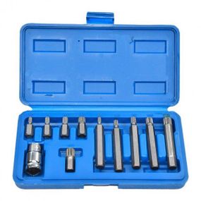 Набір насадки біти SPLINE спеціальні 1/2" 11шт зірочка VOREL-66770