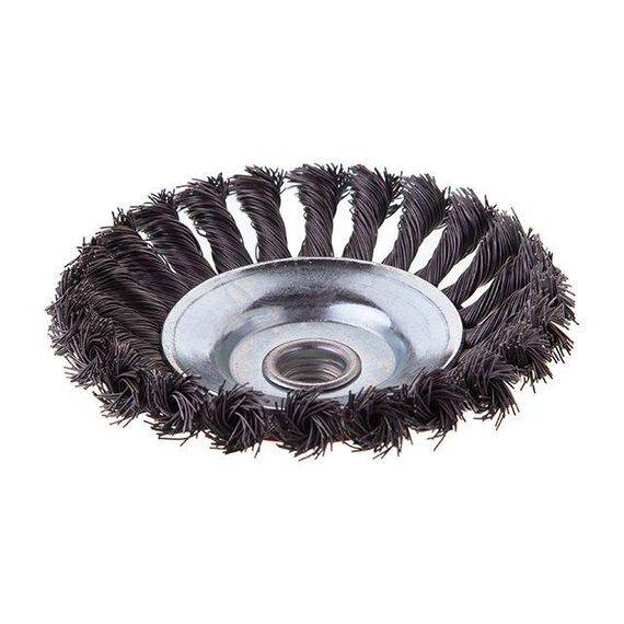 Щітка конусна 125 мм, для КШМ, М14 (пучки крученого дроту) INTERTOOL BT-4125 | Зображення 1