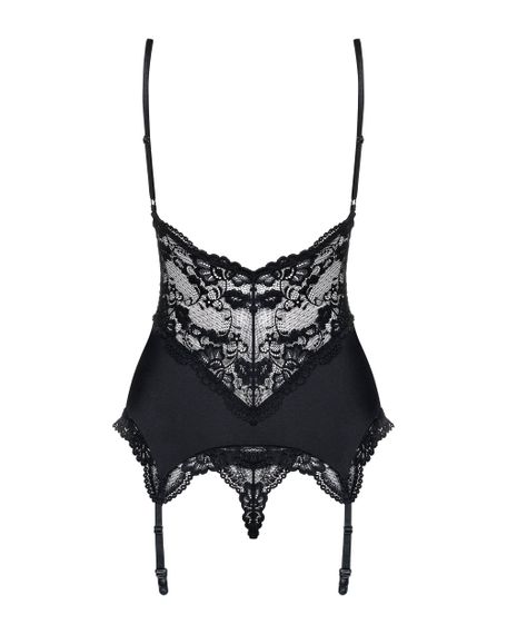 Корсет із трусиками Obsessive 810-COR-1 corset Чорний S/M | Зображення 7
