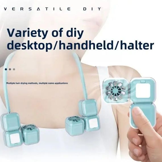 Вентилятор на шею Ice Cube LY-955 • Персональный USB-вентилятор с мощным обдувом и бесшумной работой | Зображення 2