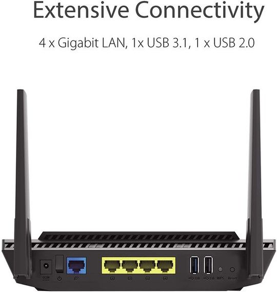 Бездротовий маршрутизатор Asus RT-AX56U AX1800 WiFi6 AIMESH MU-MIMO OFDMA AiProtectionPro (RT-AX56U) | Зображення 3