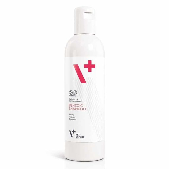 VetExpert Benzoic Shampoo шампунь для котів і собак з жирною шкірою, 250 мл