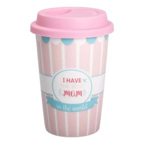 Стакан порцелянаовий 420 мл з силіконовою кришкою I have the best mom RX-N240288HM