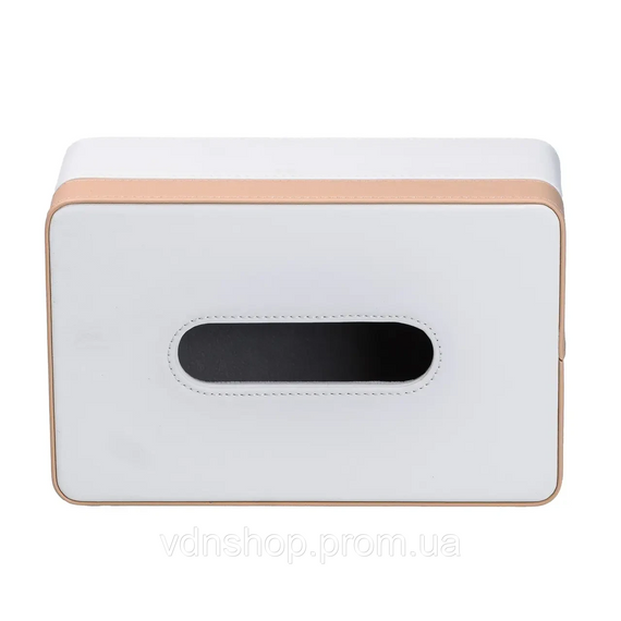 Серветниця з еко шкіри 21.5х14х9 см органайзер для серветок на стіл HP-3-209 | Зображення 1