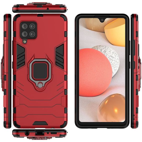 Протиударний чохол з підставкою (Ударостійкий) для Samsung Galaxy A42 5G Red | Зображення 4