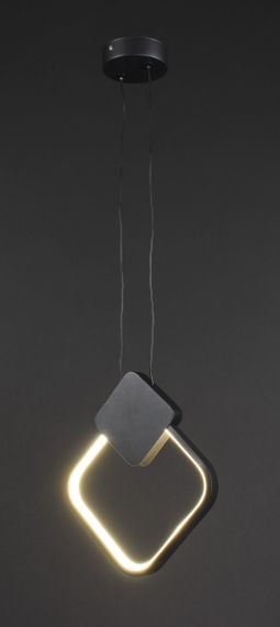 Люстра світлодіодна підвісна LED світильник для квартири на стелю лед 27130 Чорний 35-200х24х10 см. | Зображення 1