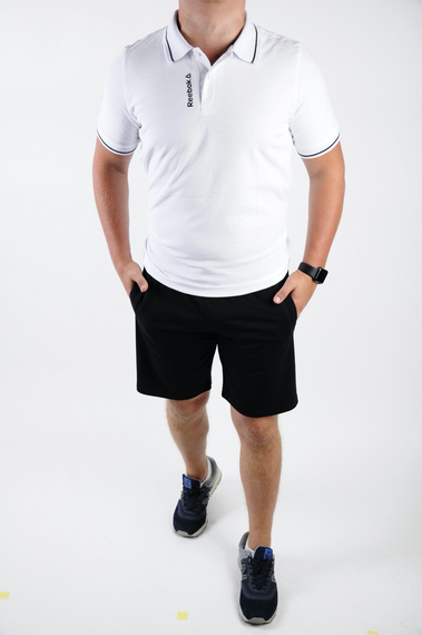 Поло рибок белый M L