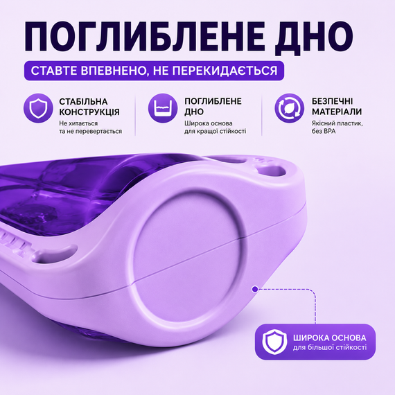 Бутылка для воды TREND 780 мл фиолетовая с силиконовым чехлом, соломинкой и ремешком | Зображення 4