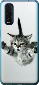 Чехол на Oppo Find X2 Летящий котёнок "2322u-1891-17620"