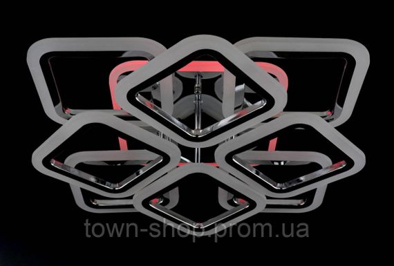 Люстра потолочная LED с пультом A2400/4+4S-RGB-ch Хром 11х50х50 см. | Зображення 5