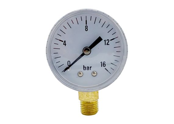 Манометр радіальний 1/4" Ø50 0-16 bar для збірки насосної станцій MR.004 | Зображення 1