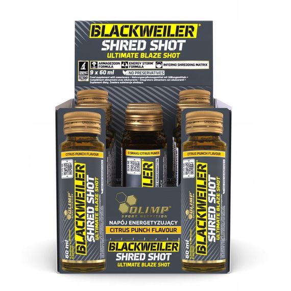 Предтренировочный комплекс Blackweiler Shred Shot (цитрус-пунш) 9x60ml