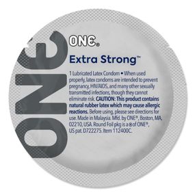 Презерватив ONE Extra Strong, 1 шт, розширена форма, зі змазкою, підходить для анального сексу