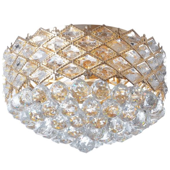 Люстра потолочная хрустальная с подсветкой LED E14 60W G (BCL-347S/3)