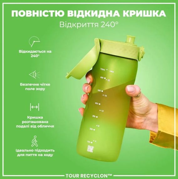 Пляшка для води ION8 750 мл (ЕКО пляшка) BPA Free Green (I8RF750GRE) | Зображення 4