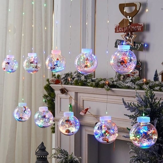 Xmas гірлянда мікс 4 види 200L M-1 Copper curtain ball lamp Мультикольорова 3M*1.5M (47683-7557_248) | Зображення 9