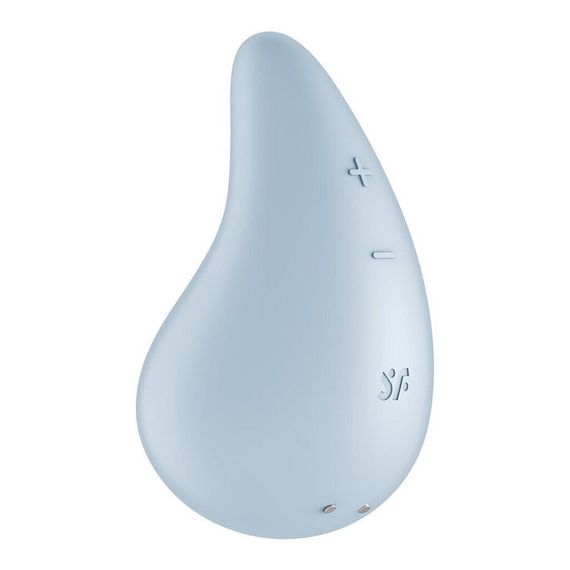 Вібратор для зовнішньої стимуляції Satisfyer Dew Drop Blue, 2 мотори, 12 режимів, м’який корпус | Зображення 2