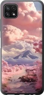Чохол на Samsung Galaxy A22 5G A226B Рожеві хмари із силікону FCh_006669