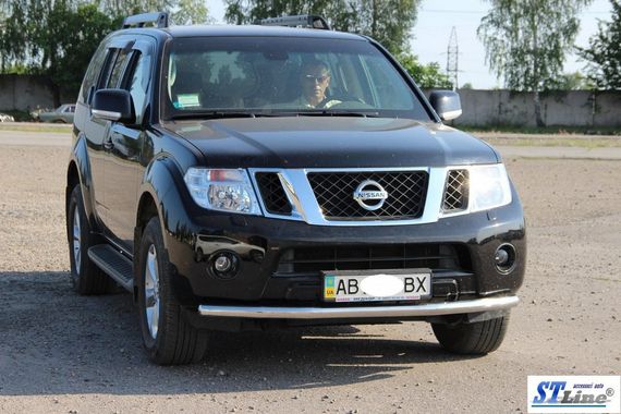 Передній захист ST008-1 (нерж) для Nissan Pathfinder R51 2005-2014рр | Зображення 6