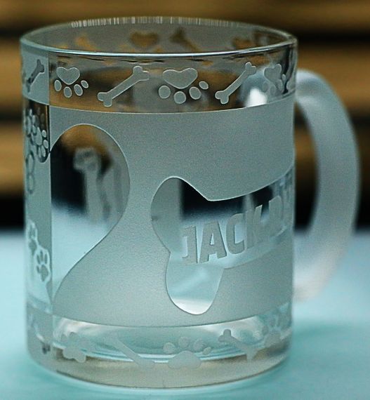 Скляна чашка кружка 320 мл  з гравіюванням Джек-рассел-терьер подарунок для власника собаки | Зображення 3