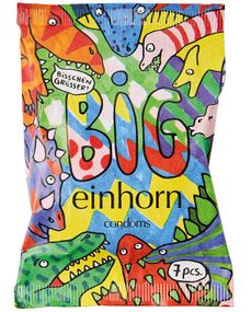 Упаковка 7шт веганських презервативів великого розміру Big Einhorn