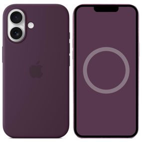 Чохол Silicone case (AAA) with Magsafe and Animation для Apple iPhone 16 (6.1") Plum