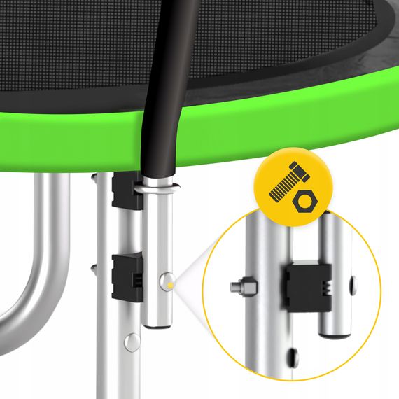 Батут із внутрішньою сіткою 4FIZJO PRO 16FT 496 см Black/Green (P-5907739319241) | Зображення 4