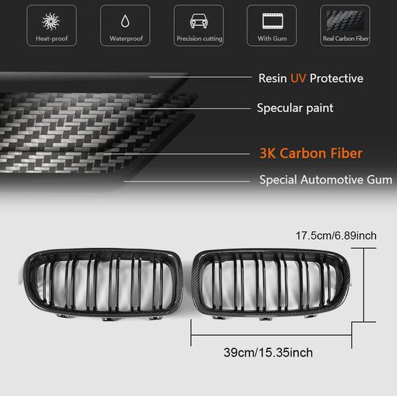 Ніздрі M-Look V1 (Карбон) для BMW 3 серія F-30/31/34 2012-2019 рр | Зображення 4