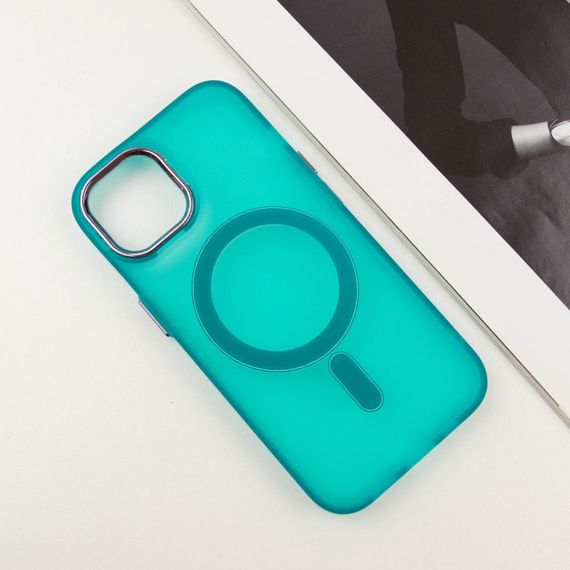 Чохол TPU+PC Lily with MagSafe для Apple iPhone 13 (6.1") Green | Зображення 2